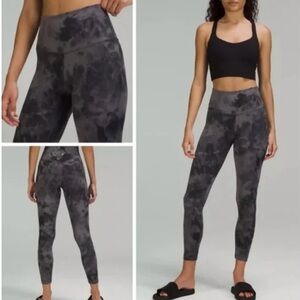 Lululemon Align High-Rise Diamond Dye Pitch Grey Graphite Grey Leggings, 25”, 6
